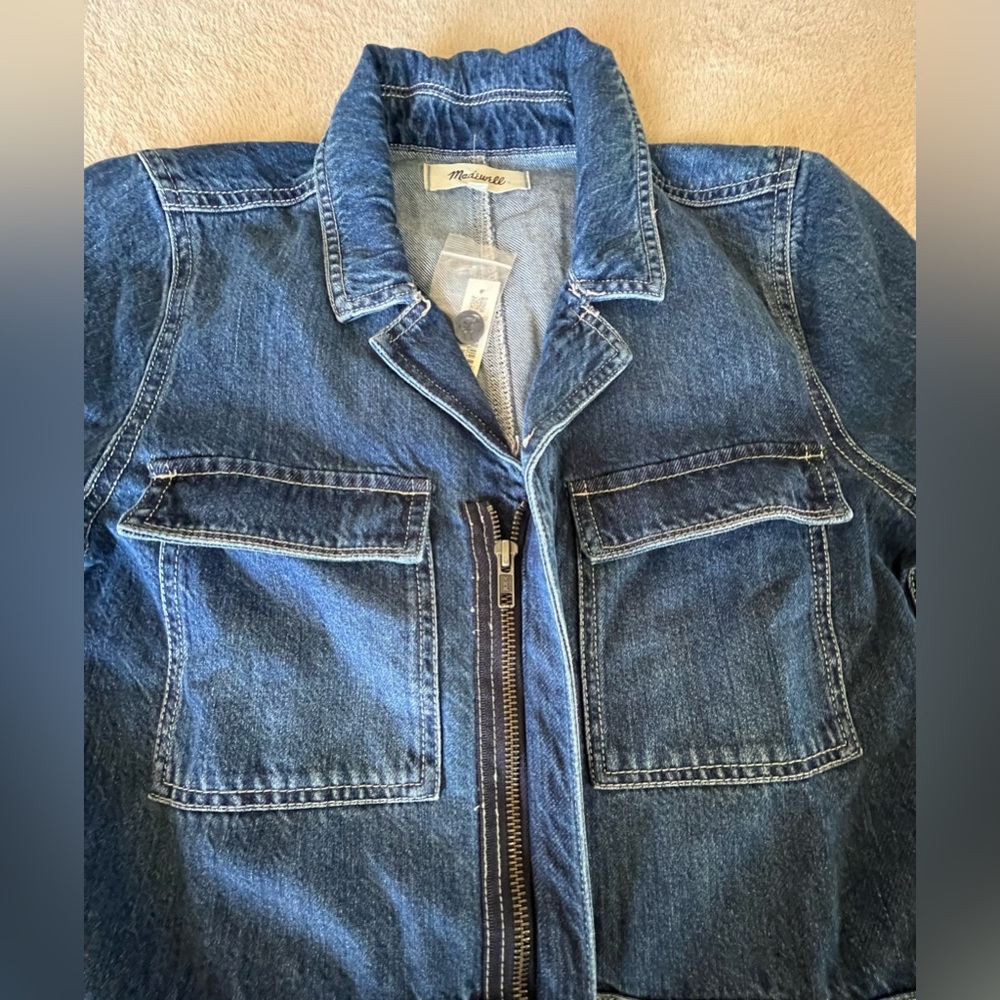 NWT Madewell Utility Coveralls Blue Denim - Picture 9 of 14